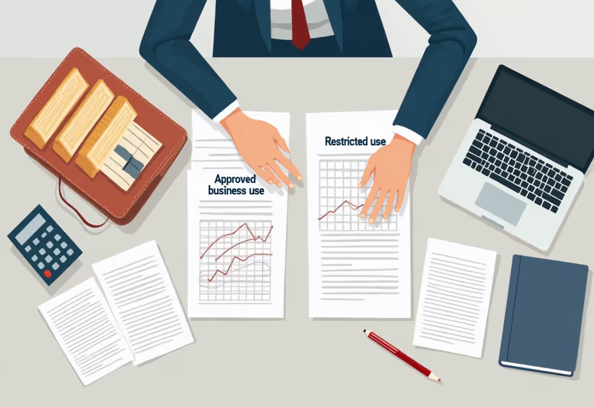 Business owner reviewing allowed and restricted uses of loan funds