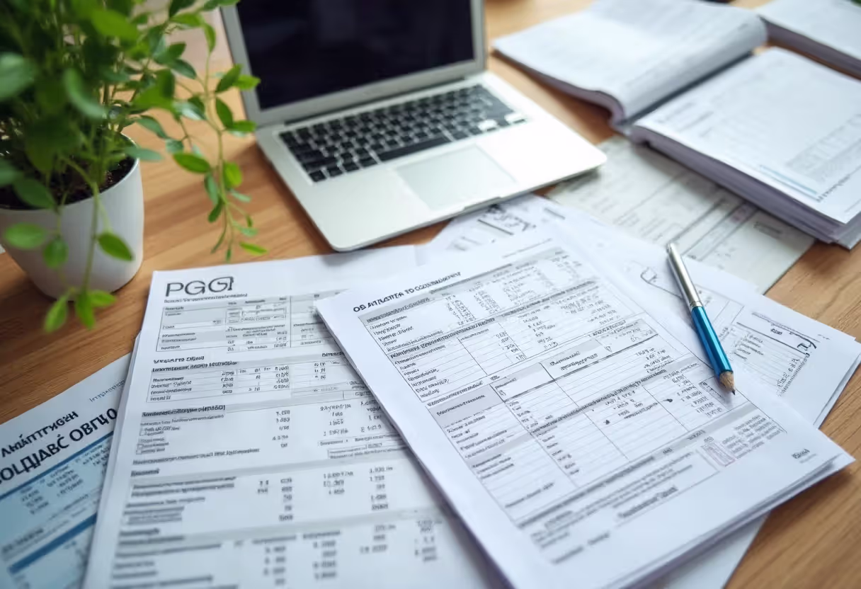 Organized loan application documents on a desk