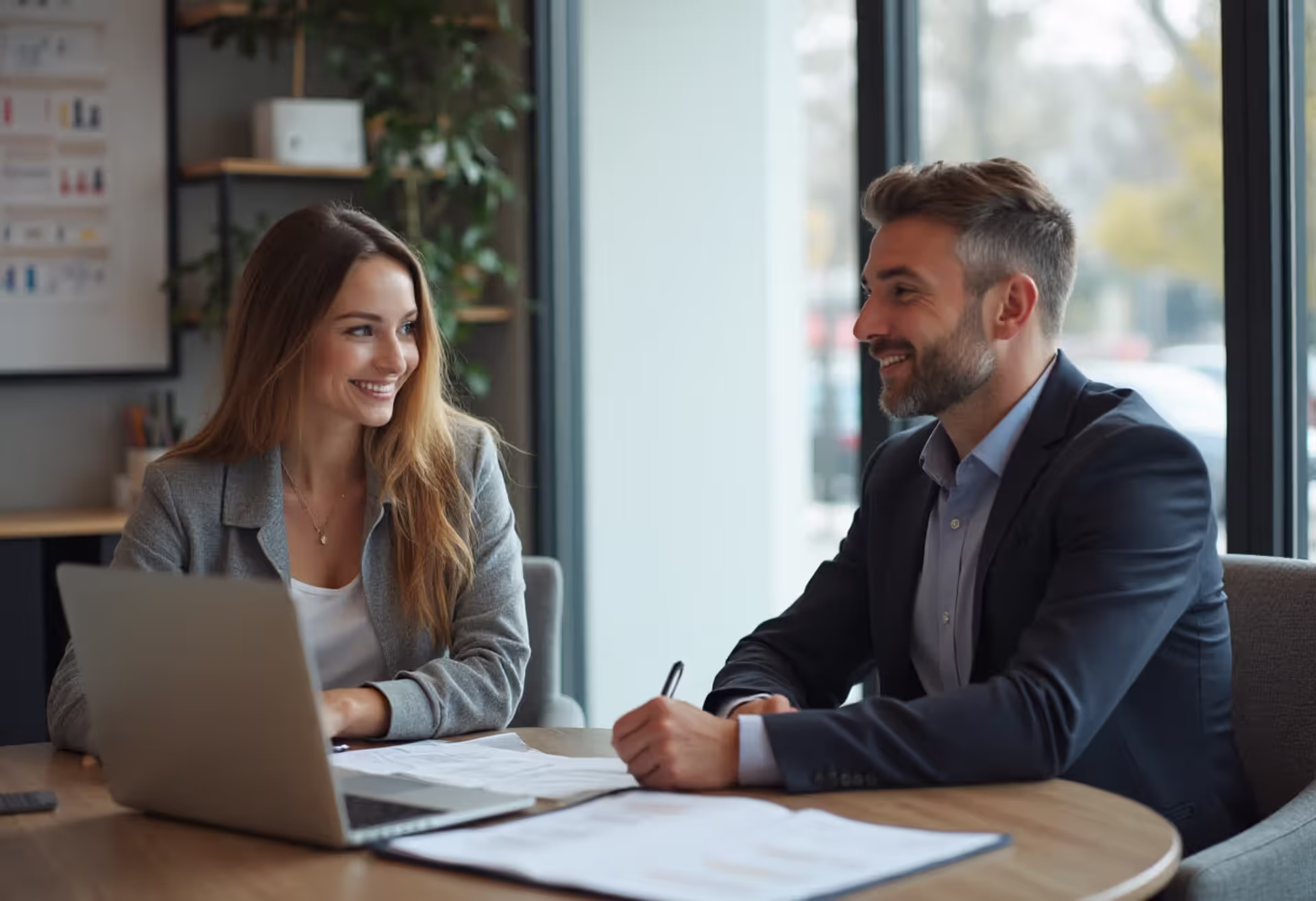 Small business owner meeting a lender to discuss an SBA loan