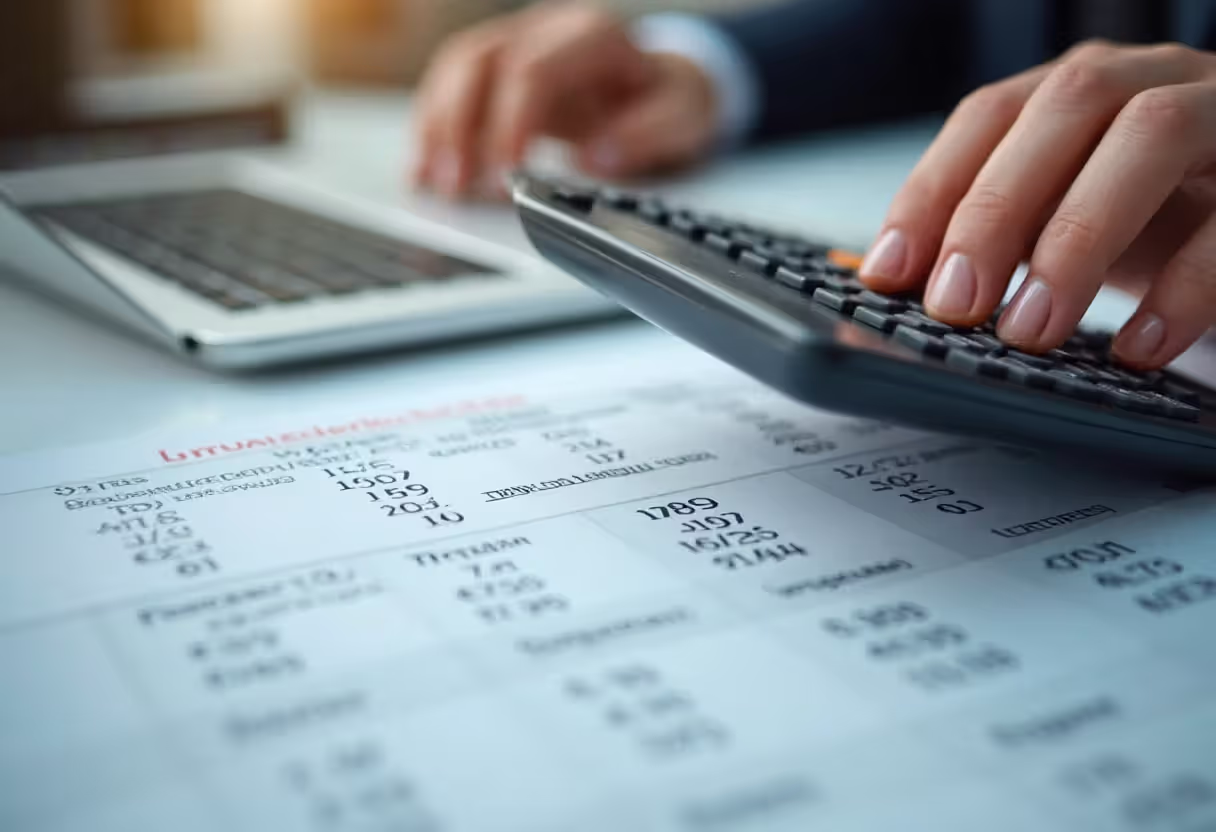 Borrower calculating refinance savings and break-even point