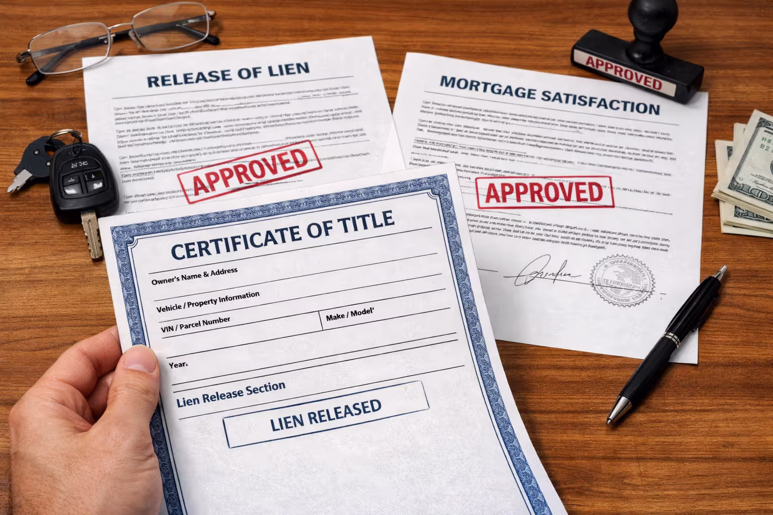 Lien release and ownership documents after loan payoff