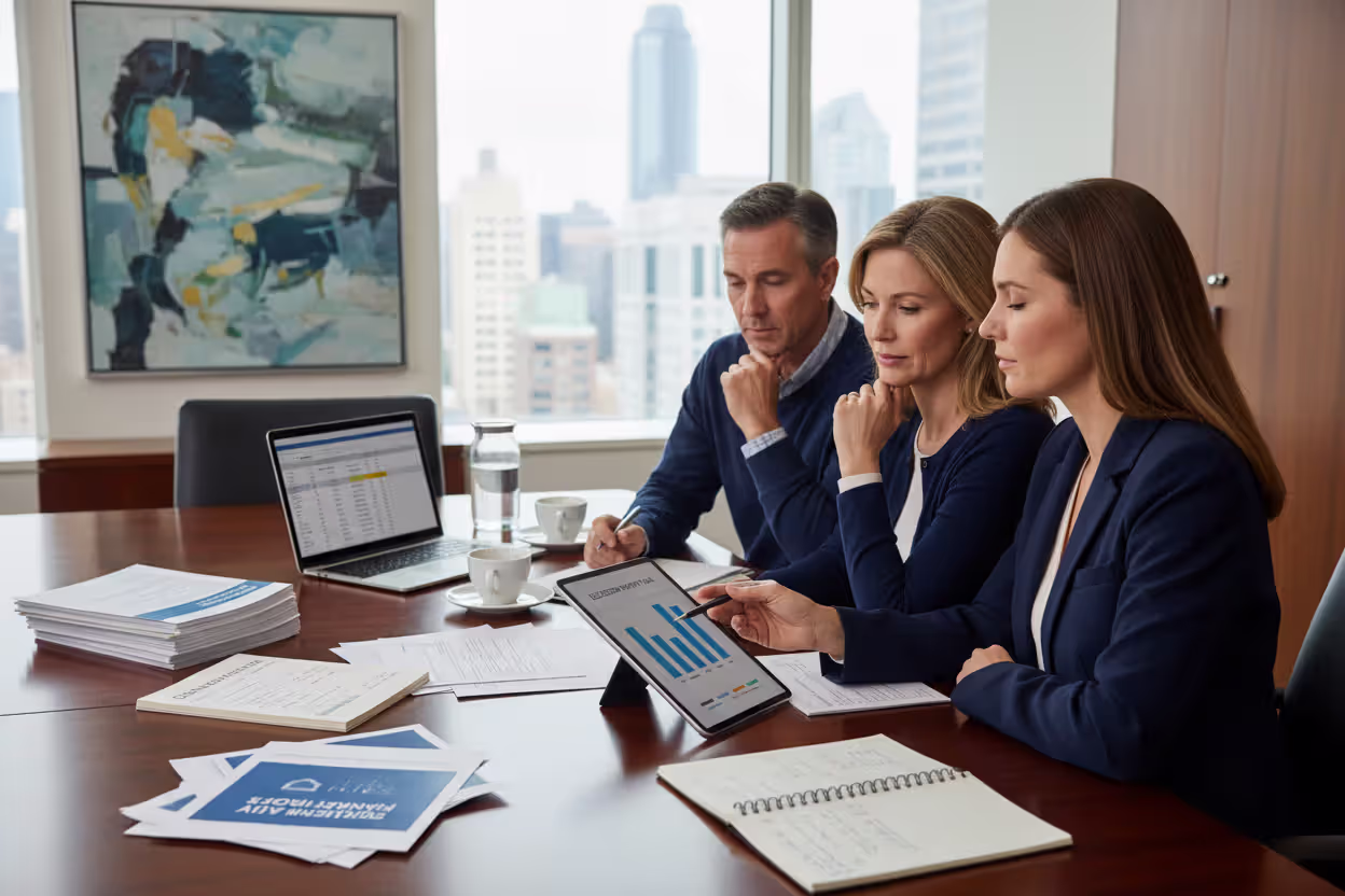 Financial advisor discussing parent college loan strategy with a family